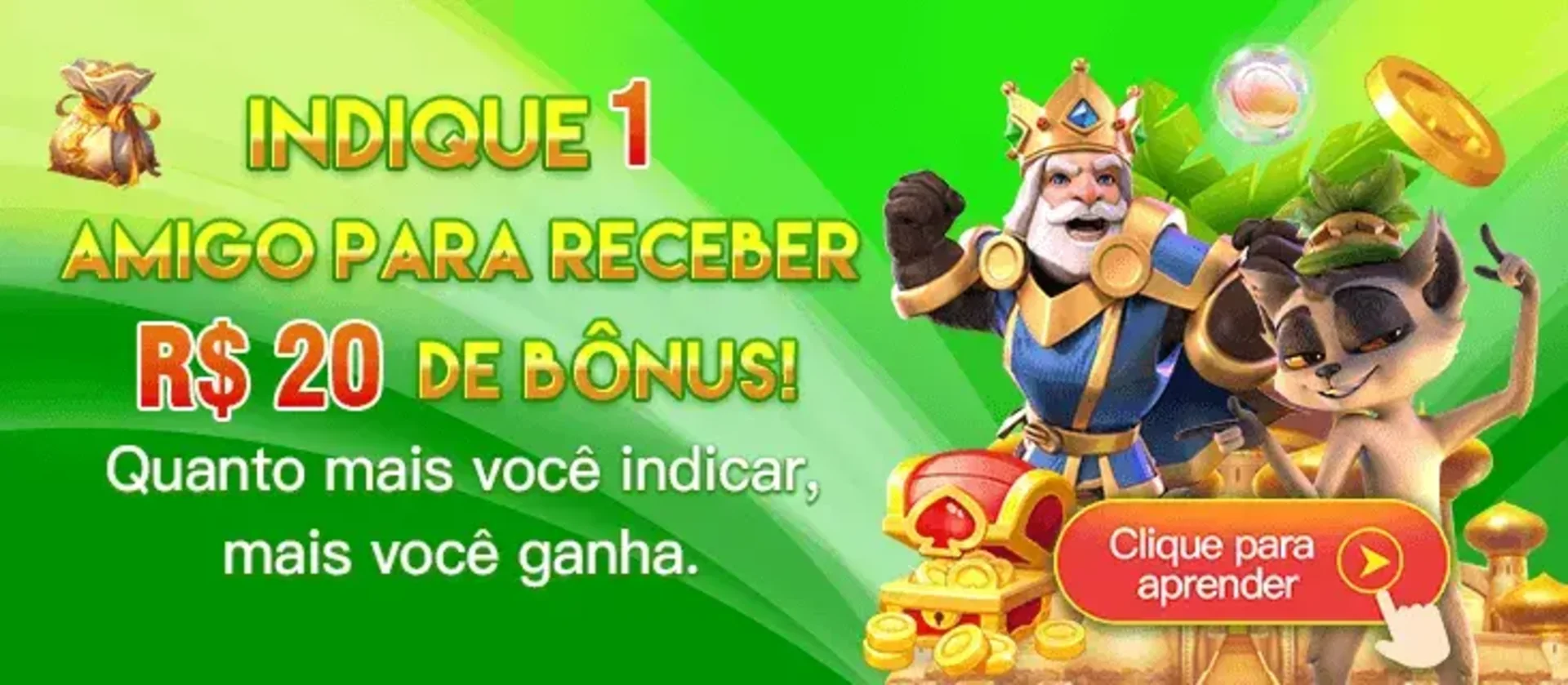 Banner do programa de indicação de amigos da AD777PAGA, oferecendo um bônus de R20